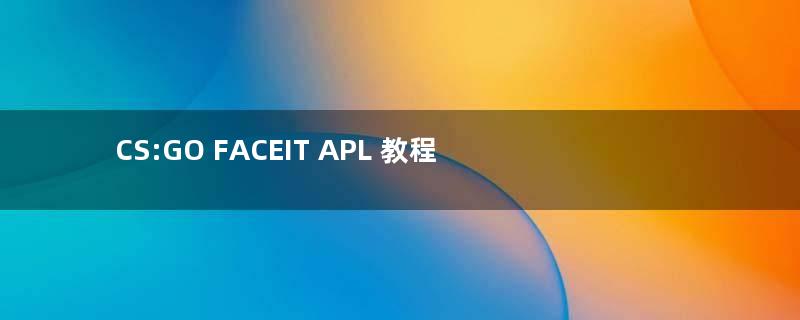 CS:GO FACEIT APL 教程